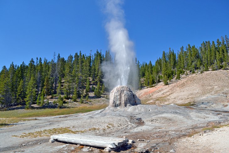 Sunny summer day at the Lone Star Geyser