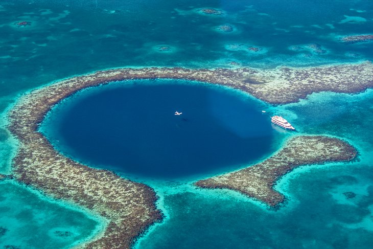 The Great Blue Hole in Belize