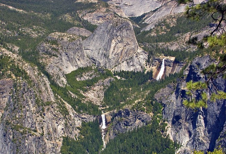 Aerial view of Bridalveil Fall in Yosemite National Park