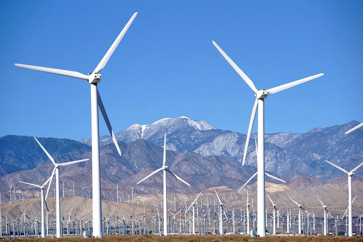 Wind turbines in Palm Springs