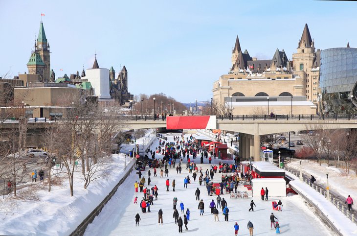 Skating on the canal in Ottawa