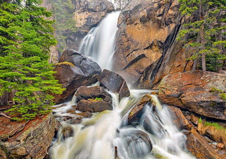 Ouzel Falls during the spring runoff