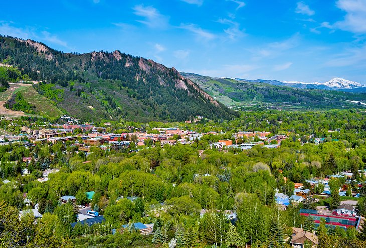 Aerial view of Aspen, Colorado