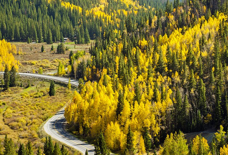 Road near Breckenridge in the fall