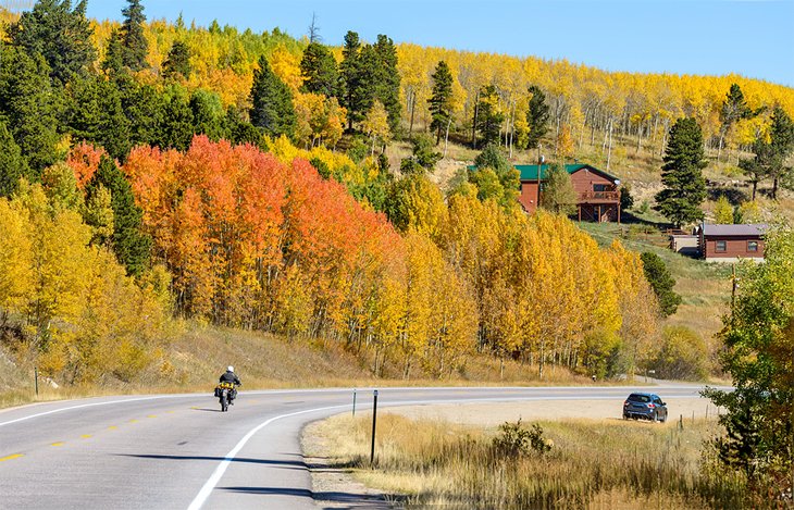 Peak to Peak Scenic Byway in the autumn