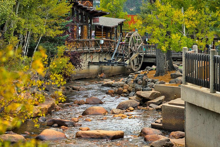 Riverwalk in downtown Estes Park