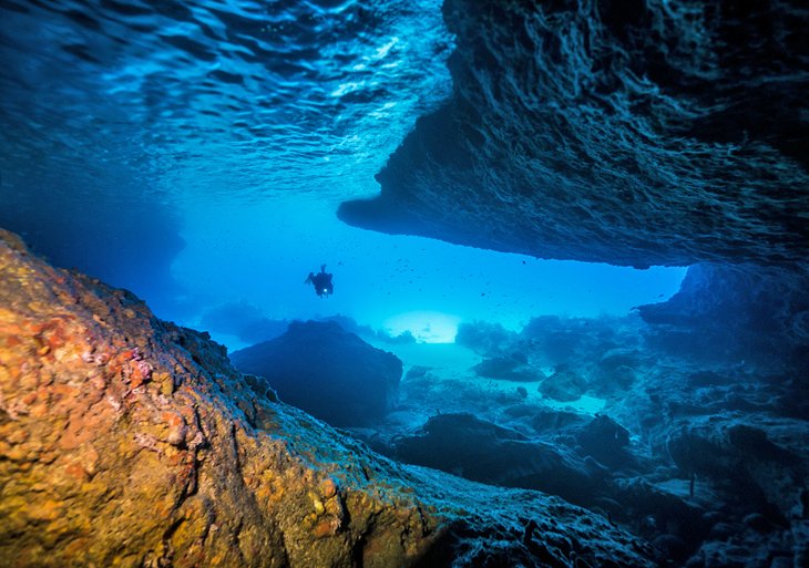 Blue Room dive site in Curacao