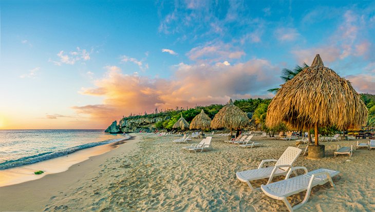 Cas Abou Beach at sunset