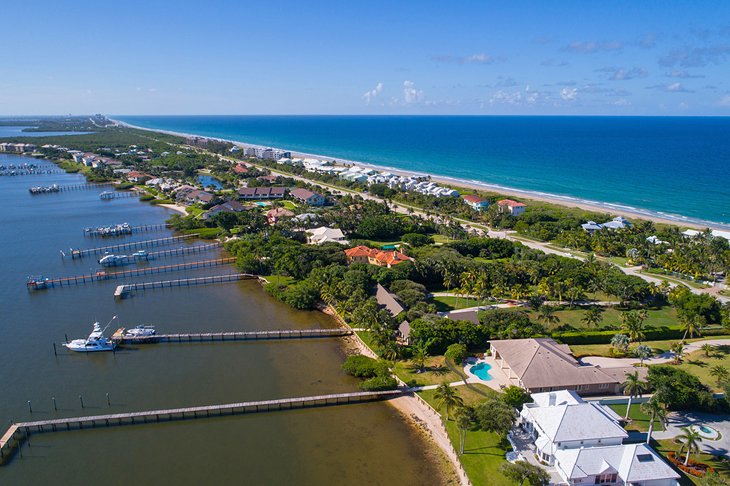 Aerial view of Hutchinson Island