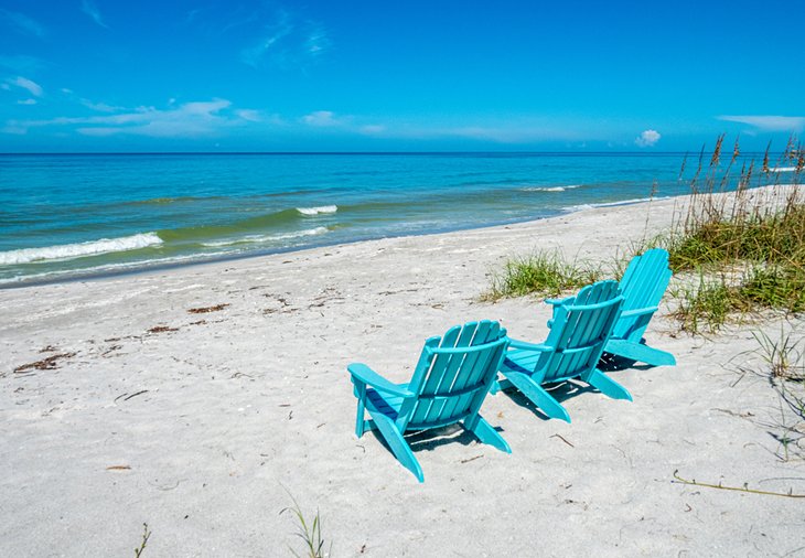 Beach chairs at Longboat Key Island