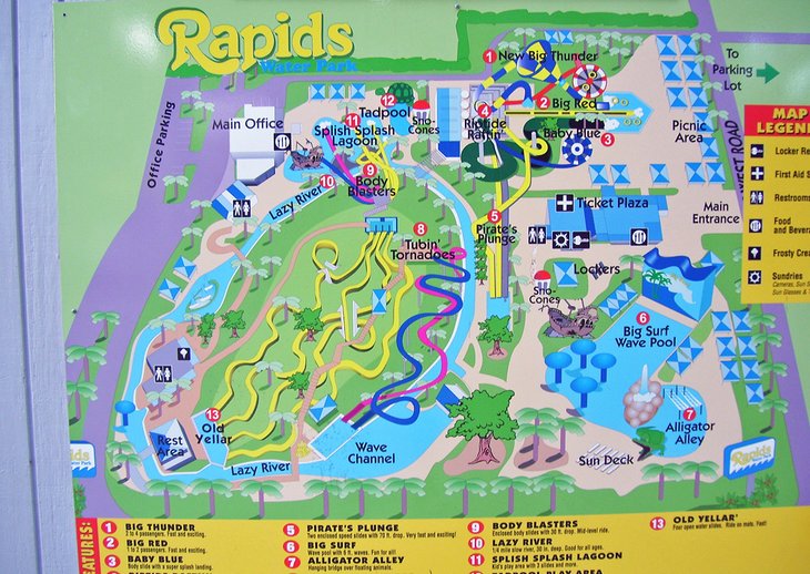 Map of Rapids Water Park