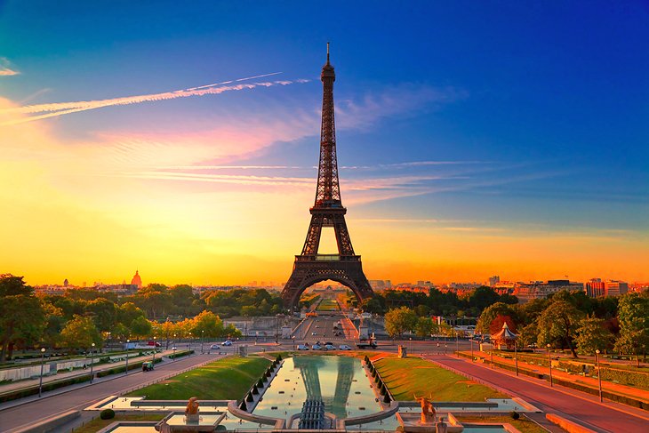 Eiffel Tower at sunrise france