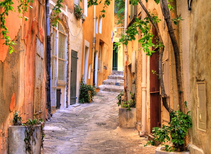Street in  Saint-Tropez Old Town