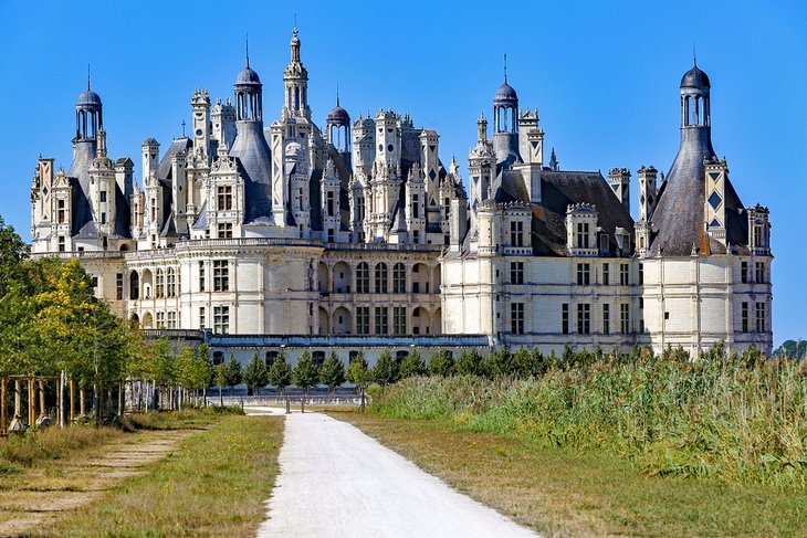 Road leading to the Chateau de Chambord