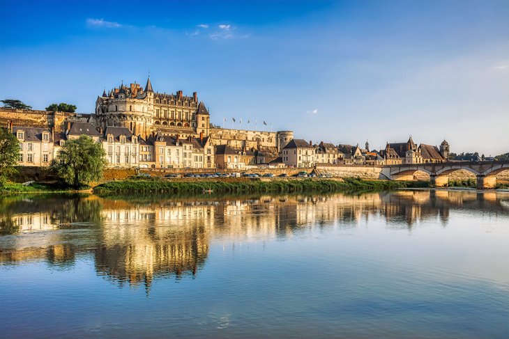 The city and castle of Amboise in the Loire Valley