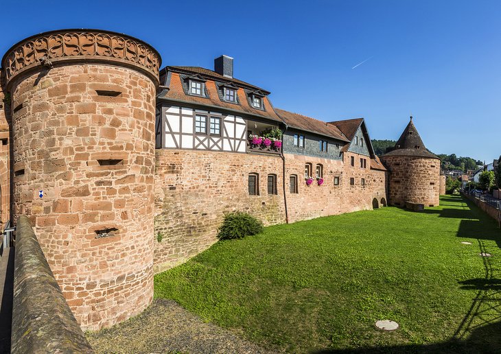 Old town walls and the Jerusalem Gate in Büdingen