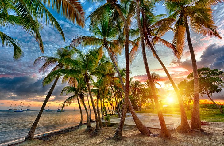 Sunset at Anse Champagne Beach