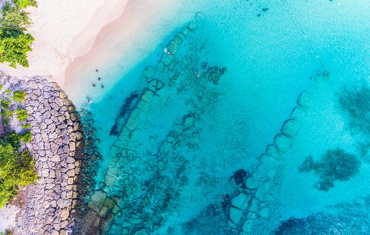 Aerial view of Souffleur Beach