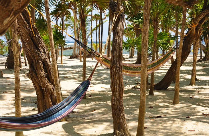 Hammocks on Little French Key in the Bay Islands