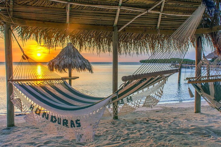 Sunset on Sandy Bay Beach, Roatan