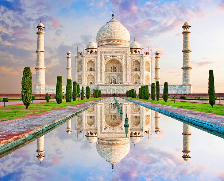 Taj Mahal at sunset