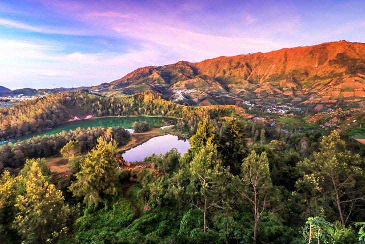 Dieng Plateau at sunrise