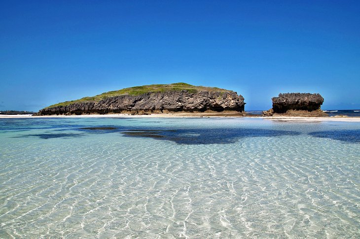 Rock formations on Watamu Beach