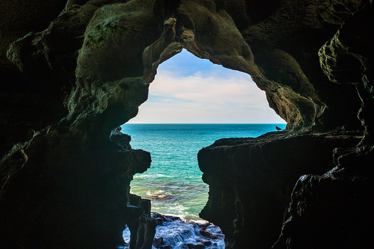 View of the ocean from the Caves of Hercules