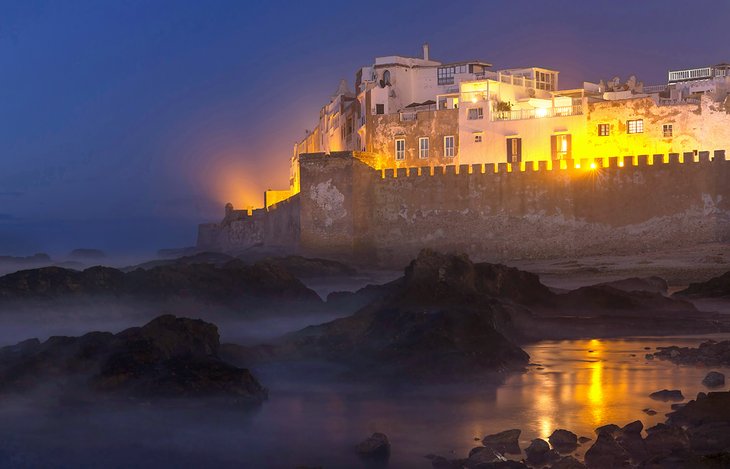 Essaouira Castle at night