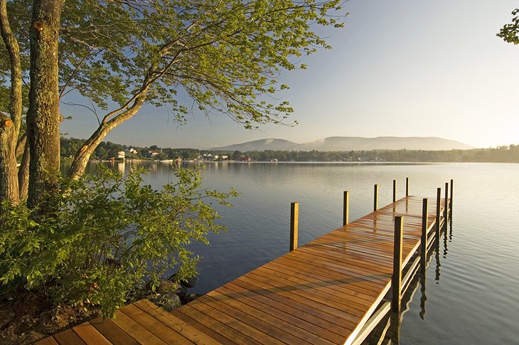 A dock on Lake Winnipesaukee