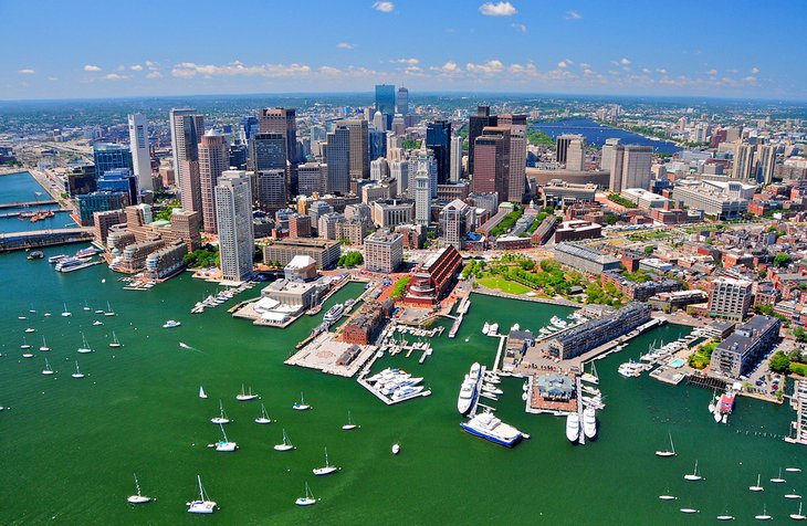 Aerial view of Boston