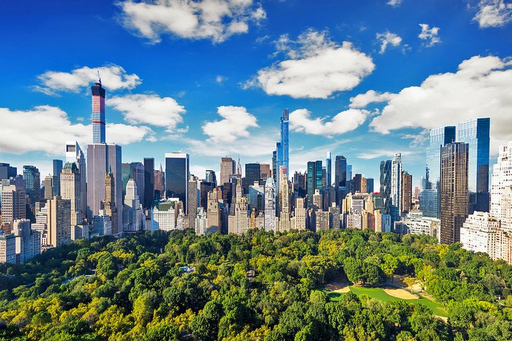 Aerial view of Manhattan and Central Park