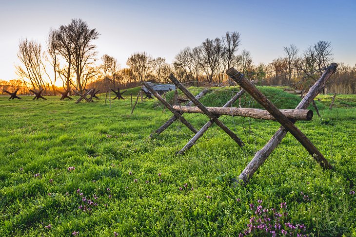 Relics of the old Czechoslovakia border in the Iron Curtain zone