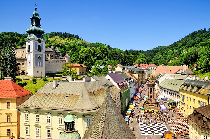 View of Banska Stiavnica and the Old Town Square