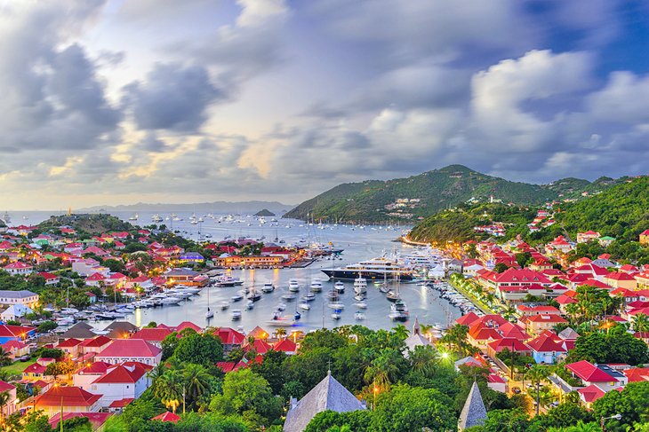 Gustavia at sunset