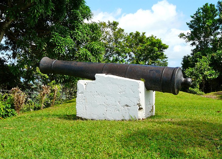 Old cannon in the Morne Fortune Historic Area