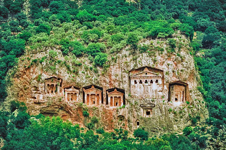 Lycian rock tombs in the Kaunos Ruins