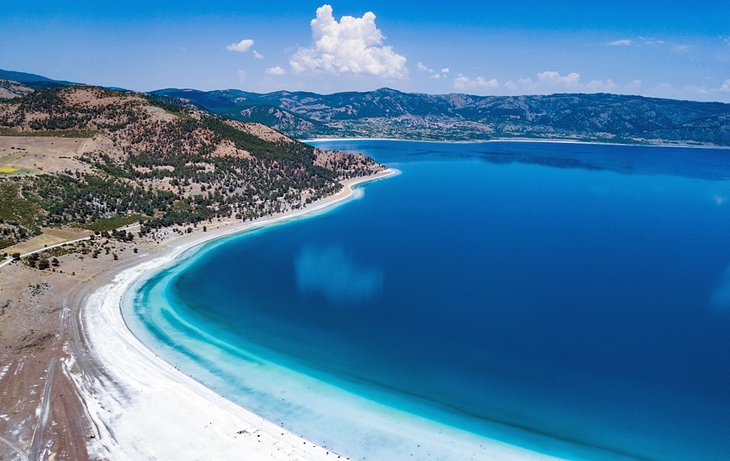 Aerial photo of Salda Lake