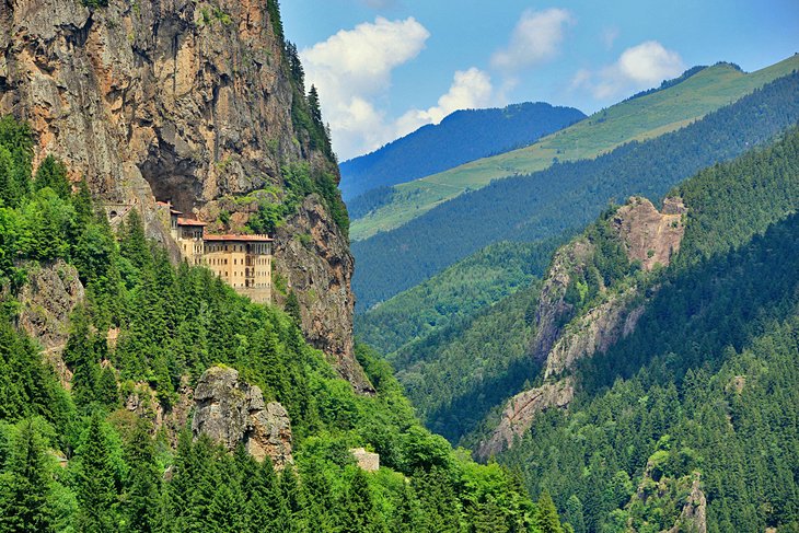 Soumela Monastery in a stunning mountain setting