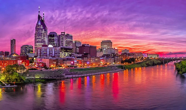 Nashville at sunset