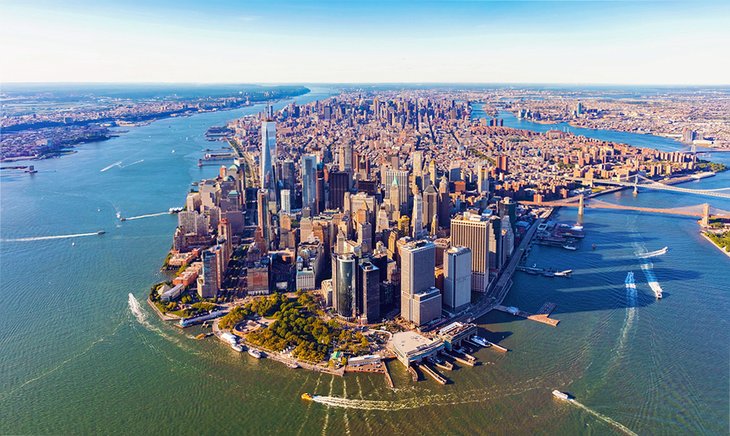 Aerial view of Lower Manhattan