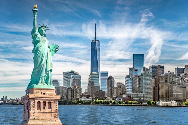 Statue of Liberty and the New York City skyline