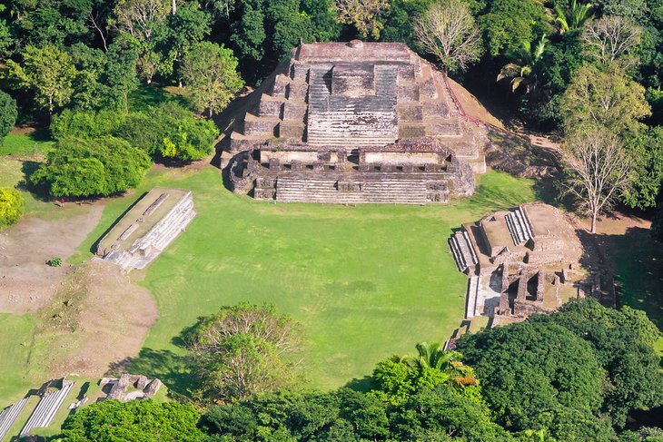 Aerial view of Altun Ha