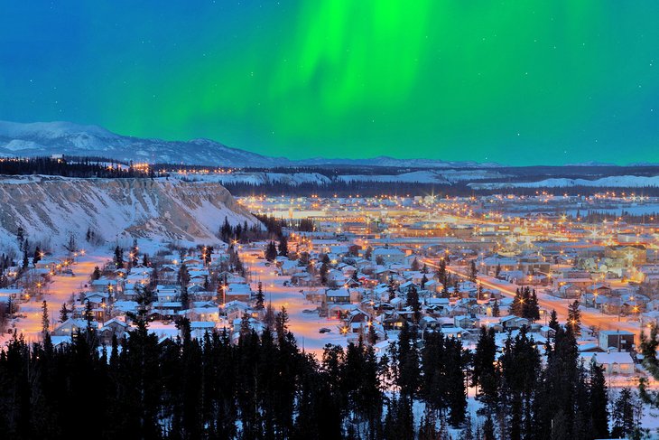 Northern lights over Whitehorse
