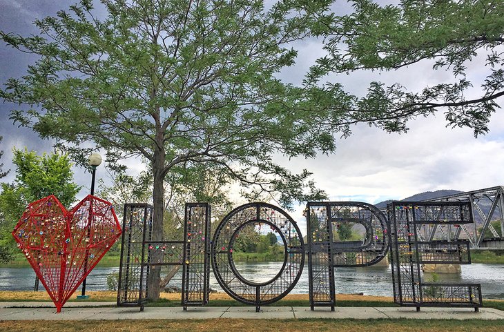 Public art piece in Kamloops