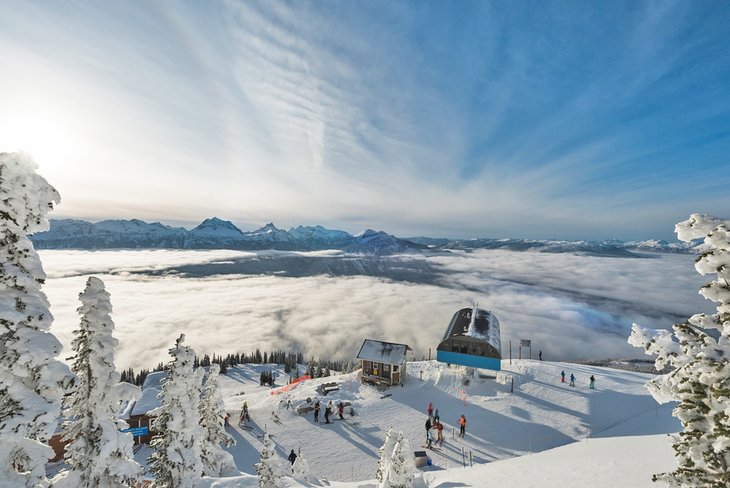 Top of the gondola at Revelstoke Mountain Resort