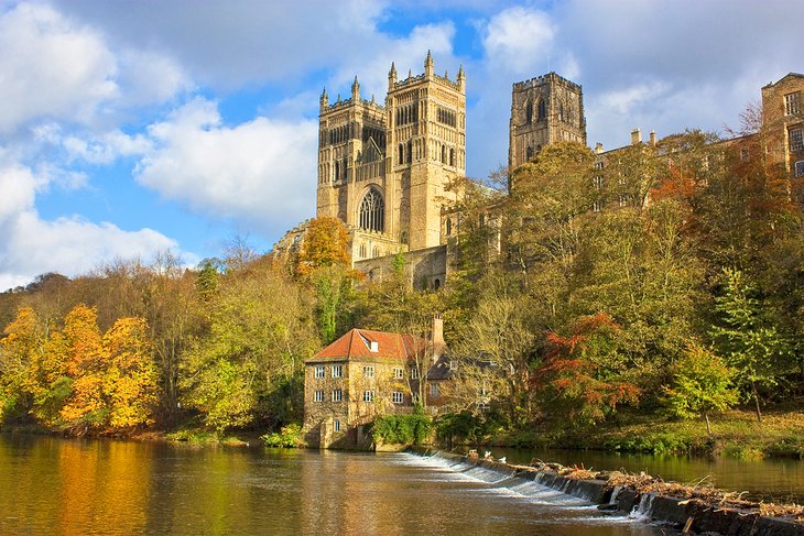 Durham Cathedral and River Wear in autumn