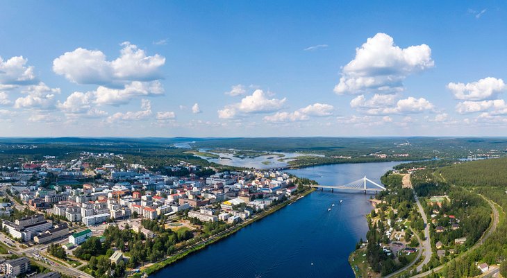 Aerial view of Rovaniemi