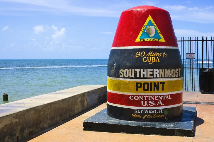 Southernmost point in the continental USA in Key West