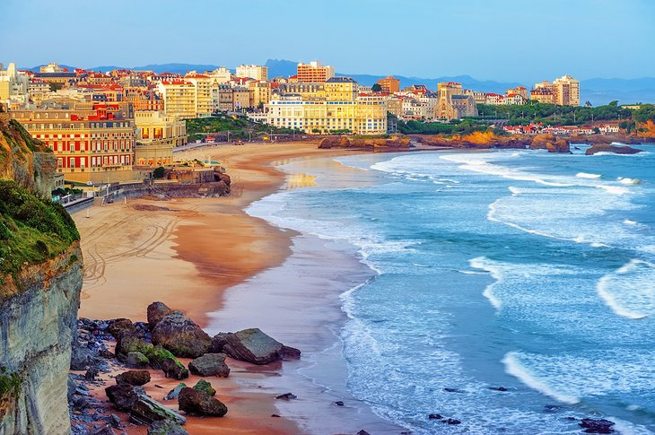 View of Grande Plage in Biarritz